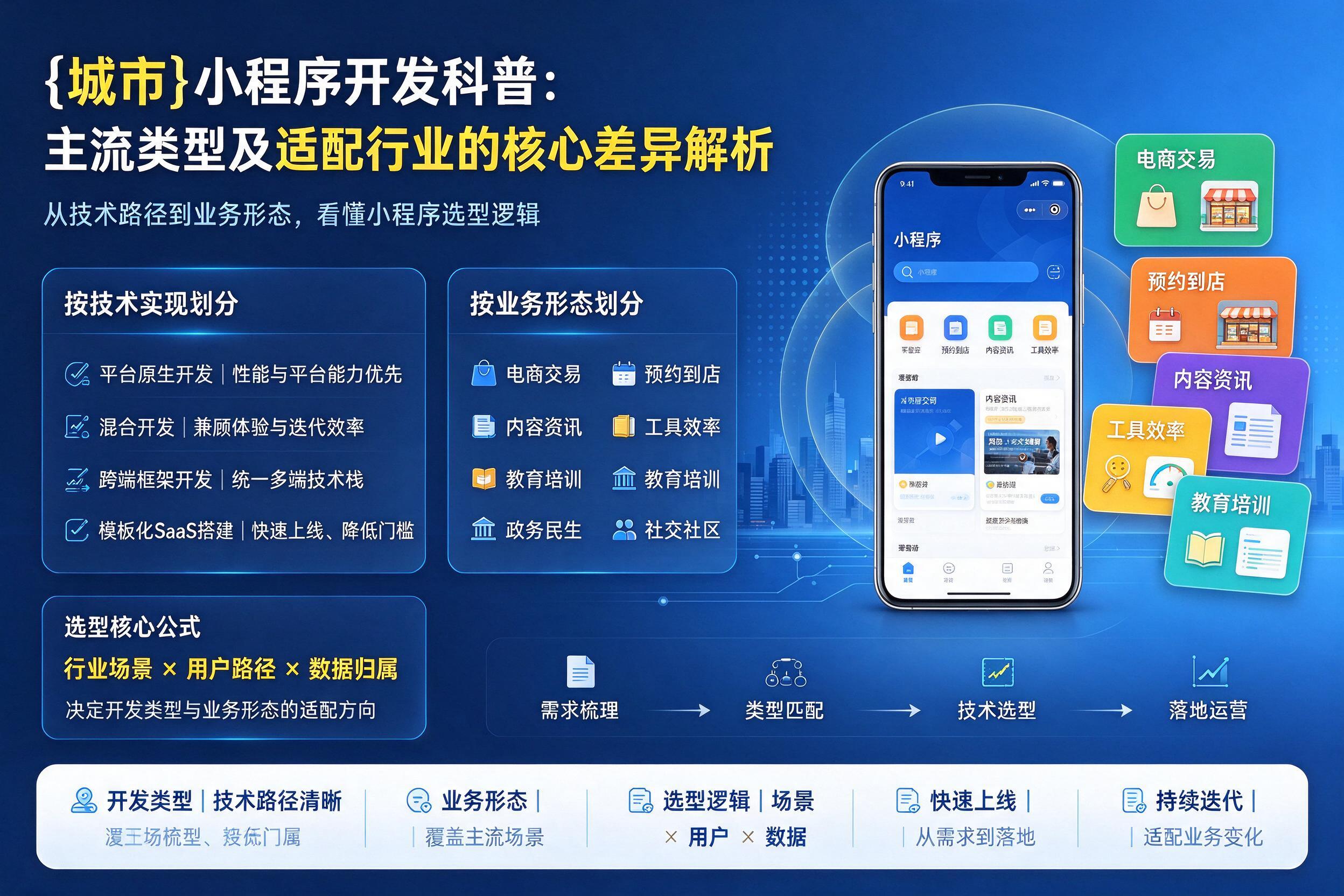 会宁小程序开发科普：主流类型及适配行业的核心差异解析